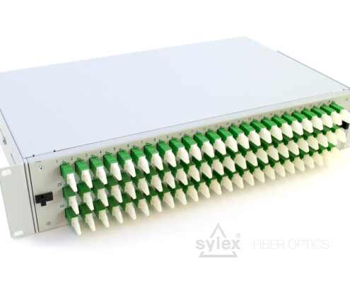 E2000 2U patch panel – fully loaded